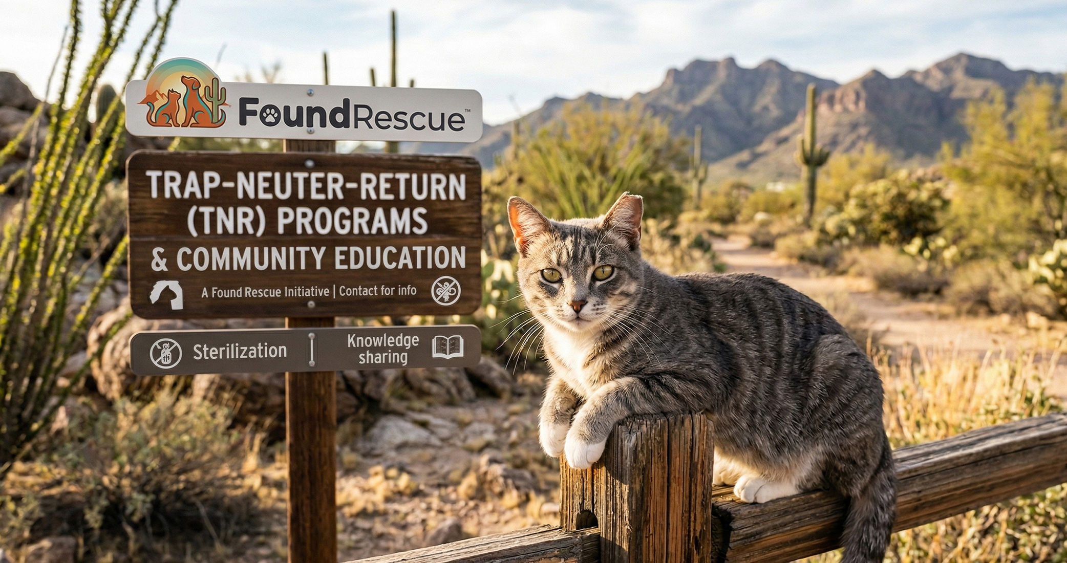 We actively work to reduce homeless populations at the source. Through proactive Trap-Neuter-Return (TNR) initiatives and public education, we keep our local communities healthy and whole.